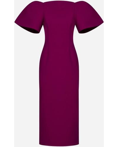 Solace London Lora Midi Dress - Purple