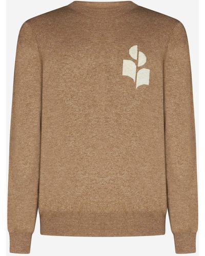 Isabel Marant Evans Cotton And Wool Jumper - Brown