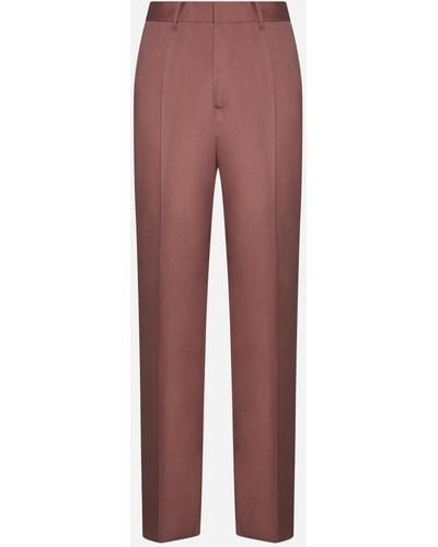Lardini Miami Wool-blend Pants - Red