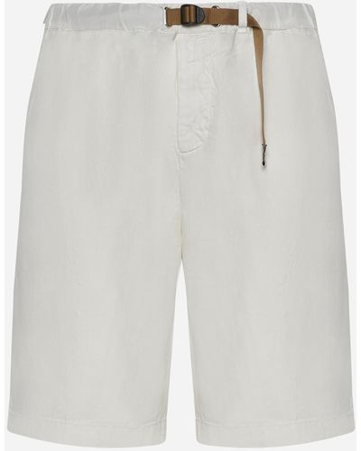 White Sand Lyocell, Linen And Cotton Trousers - White