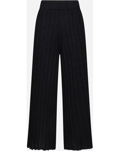 Rus Nakiri Wool-blend Trousers - Black