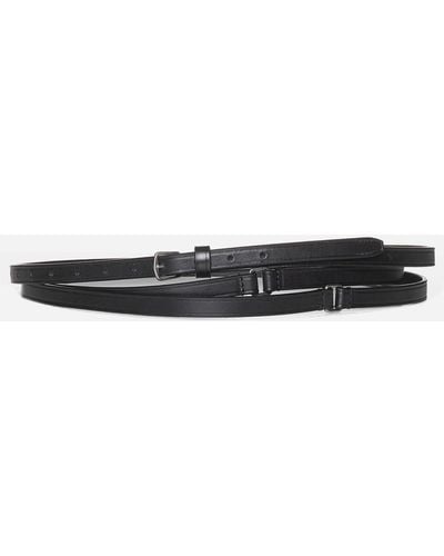 Ann Demeulemeester Dolores Leather Belt - White