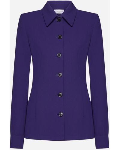 Dries Van Noten Shirt Blazer - Purple