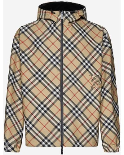 Burberry Check Print Nylon Jacket - Multicolour