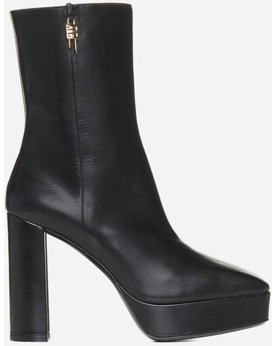 Givenchy G-lock Padlock-embellished Leather Heeled Ankle Boots - Black