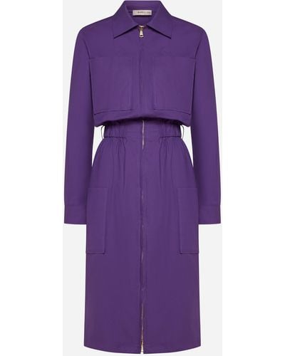 Blanca Vita Abro Cotton-blend Dress - Purple
