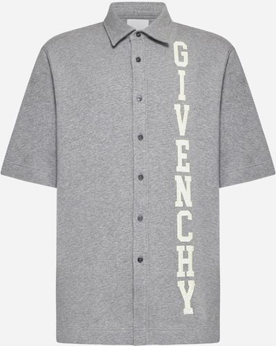 Givenchy Logo Cotton Shirt - Grey