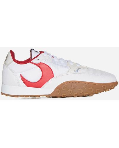 Marine Serre Ms Rise Leather, Nylon And Mesh Trainers - White