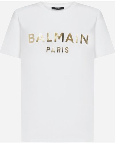 Balmain Logo Cotton T-shirt - White