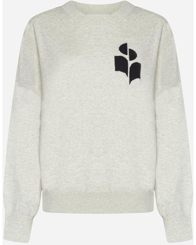 Isabel Marant Marisans Cotton And Wool Sweater - White