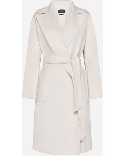 Weekend by Maxmara Rovo Belted Wool Coat - White