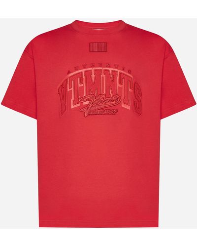 VTMNTS College Logo Cotton T-shirt - Red