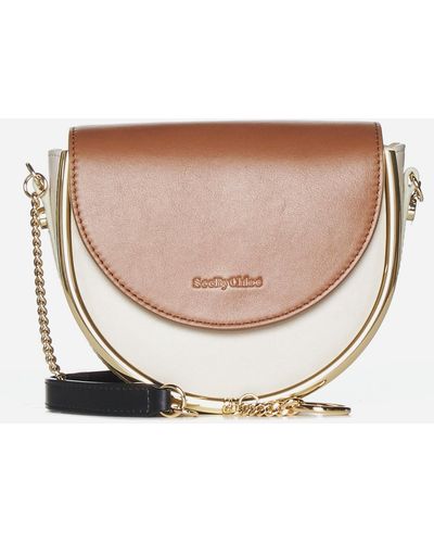 See By Chloé Mara Evening Leather Clutch Bag - White