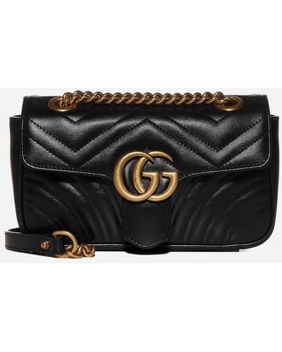 Gucci GG Marmont Quilted Leather Mini Bag - Black