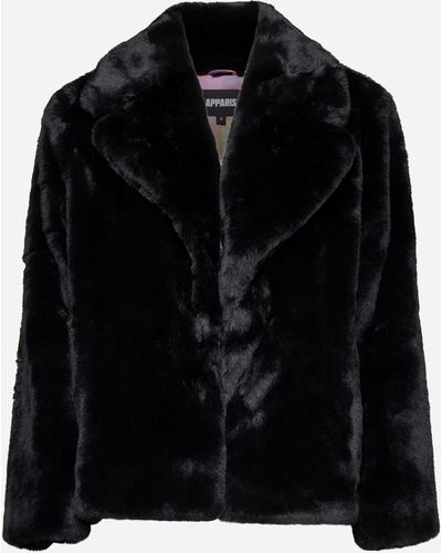 Apparis Milly Faux Fur Jacket - Black