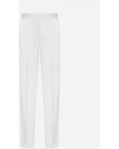 Givenchy Wool And Mohair Trousers - White