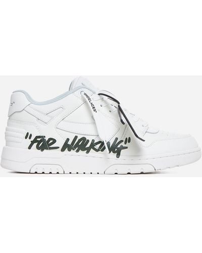 Off-White c/o Virgil Abloh Out Of Office "for Walking" Leather Trainers - White