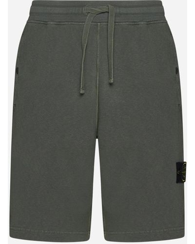 Stone Island Cotton Shorts - Gray