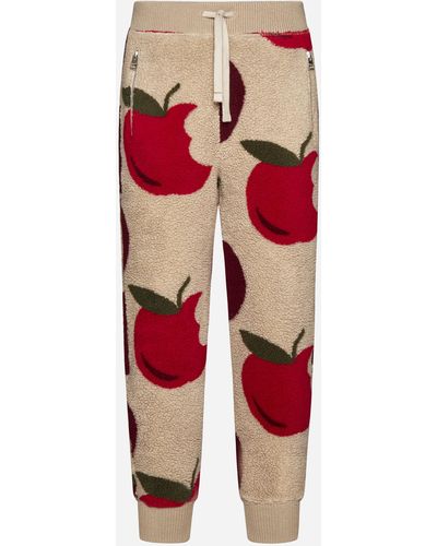 JW Anderson Apple Terry Fleece Sweatpants - Red