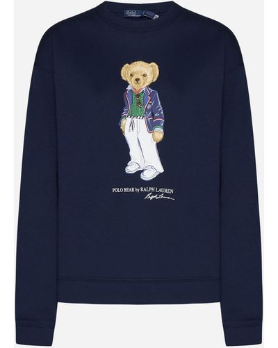Polo Ralph Lauren Bear Cotton Sweatshirt - Blue