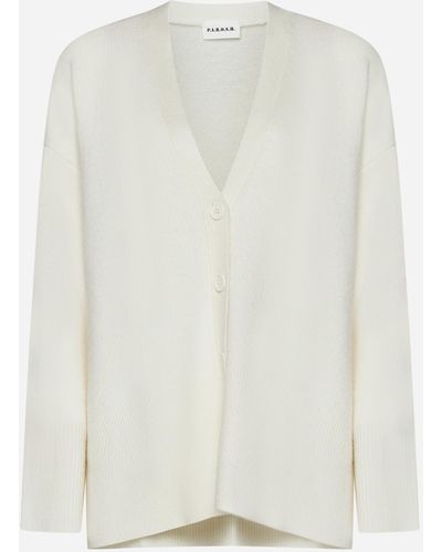P.A.R.O.S.H. Loto Wool And Cashmere Cardigan - White