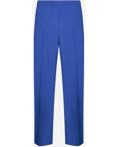 Gucci Wool And Mohair Trousers - Blue