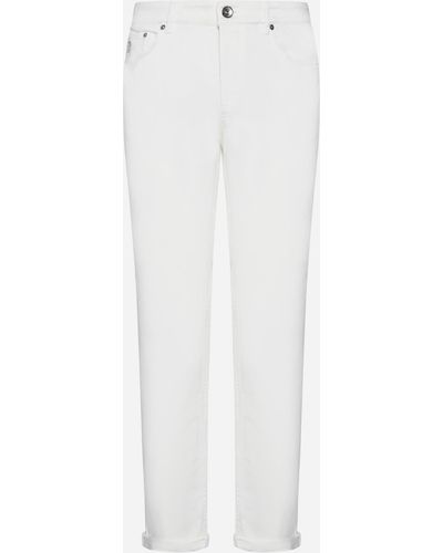 Brunello Cucinelli Straight Leg Jeans - White
