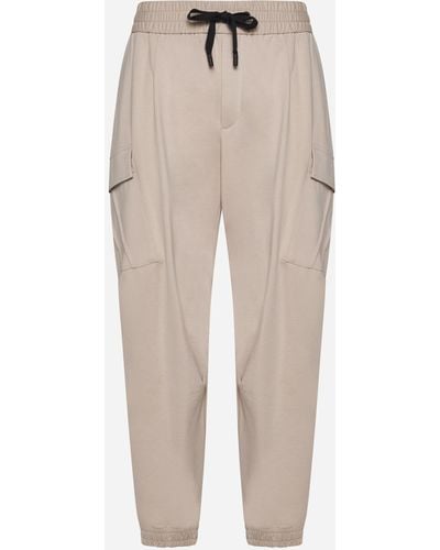Dolce & Gabbana Cotton jogger Trousers - Natural