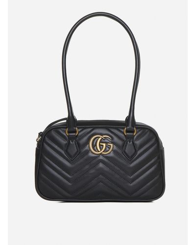 Gucci GG Marmont Leather Small Bag - Black