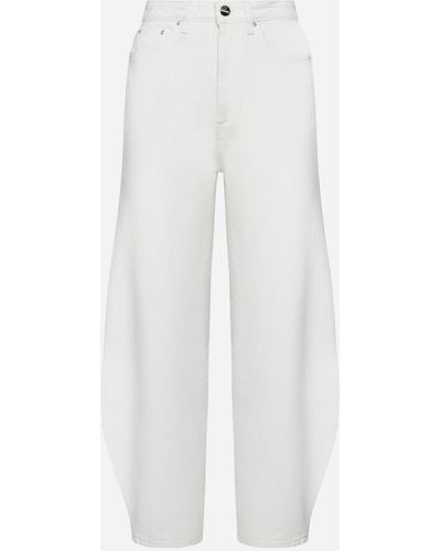 Totême Barrel Leg Jeans - White
