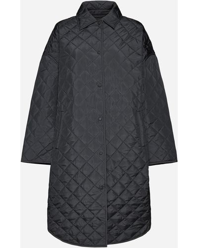 Totême Quilted Nylon Cocoon Coat - Blue