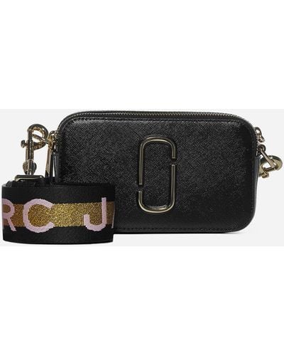 Marc Jacobs Snapshot Leather Shoulder Bag - Black