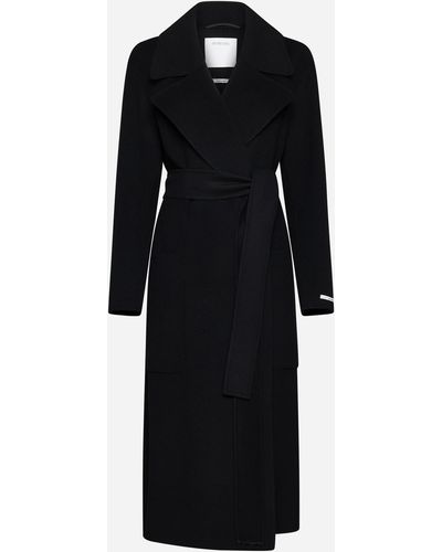 Sportmax Veleno Belted Wool Coat - Black