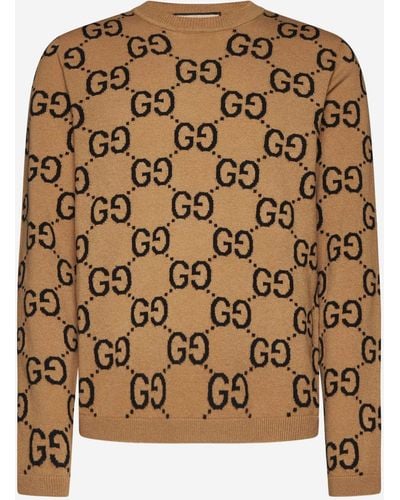 Gucci GG Wool Sweater - Brown