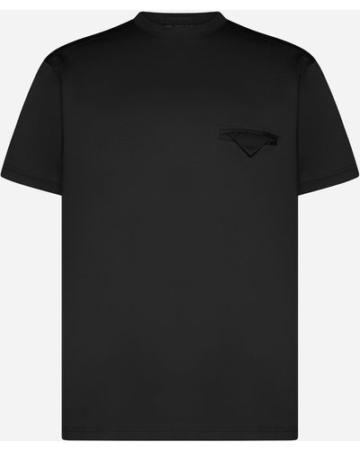 Low Brand Chest-pocket Cotton T-shirt - Black