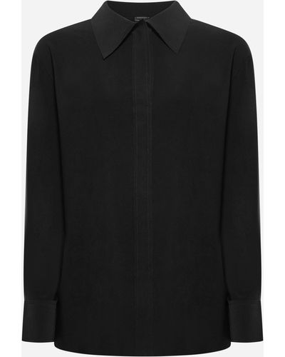 Norma Kamali Jersey Shirt - Black