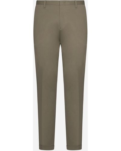 Paul Smith Stretch Cotton Pants - Gray