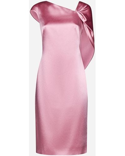Givenchy Satin Draped Dress - Pink