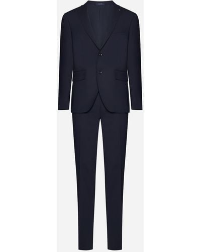 Tagliatore Napoli Stretch Wool Suit - Blue