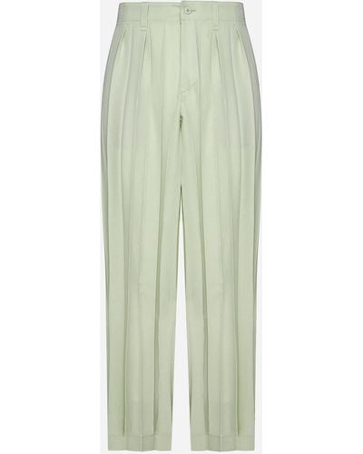 Homme Plissé Issey Miyake Pleated Trousers - Green