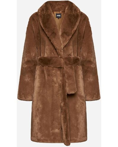 Apparis Bree Faux Fur Coat - Brown
