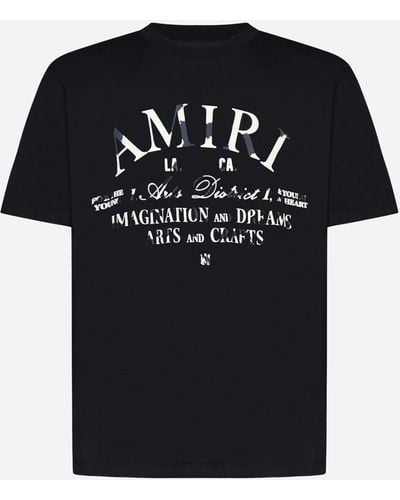 Amiri Distressed Arts District Cotton T-shirt - Black