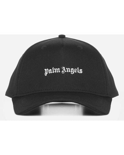Palm Angels Embroidered Canvas Baseball Cap - Black