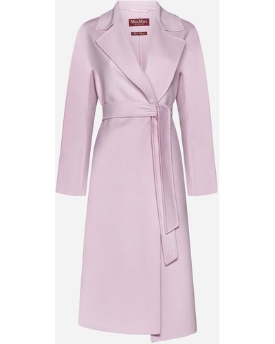 Max Mara Studio Cles Wool, Cashmere And Silk Coat - Pink