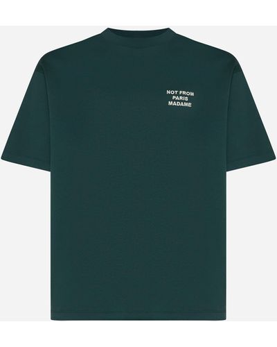 Drole de Monsieur Slogan Cotton T-shirt - Green
