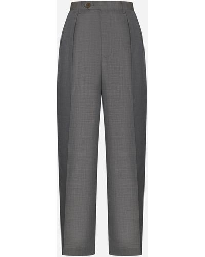 AURALEE Wool And Mohair Trousers - Grey