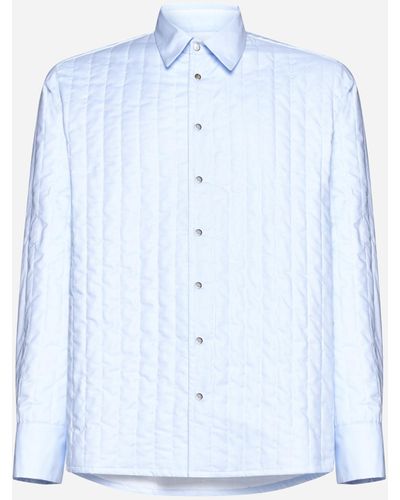 Low Brand Quilted Cotton Shirt - Blue