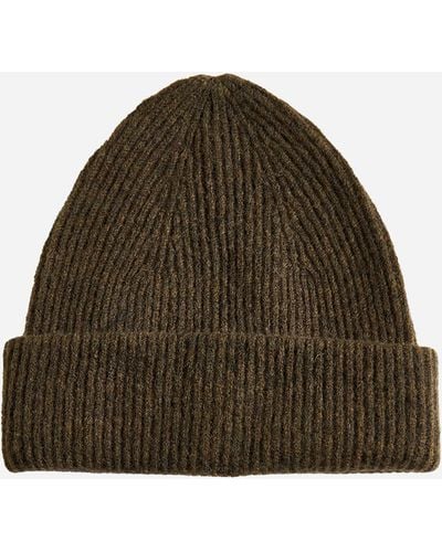Roberto Collina Wool-blend Ribbed Beanie - Brown