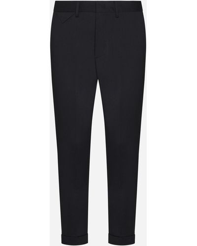 Low Brand Cooper Technical Wool Pants - Black