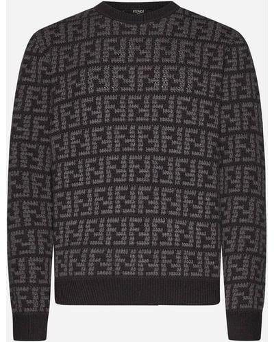 Fendi Ff Cashmere Sweater - Black